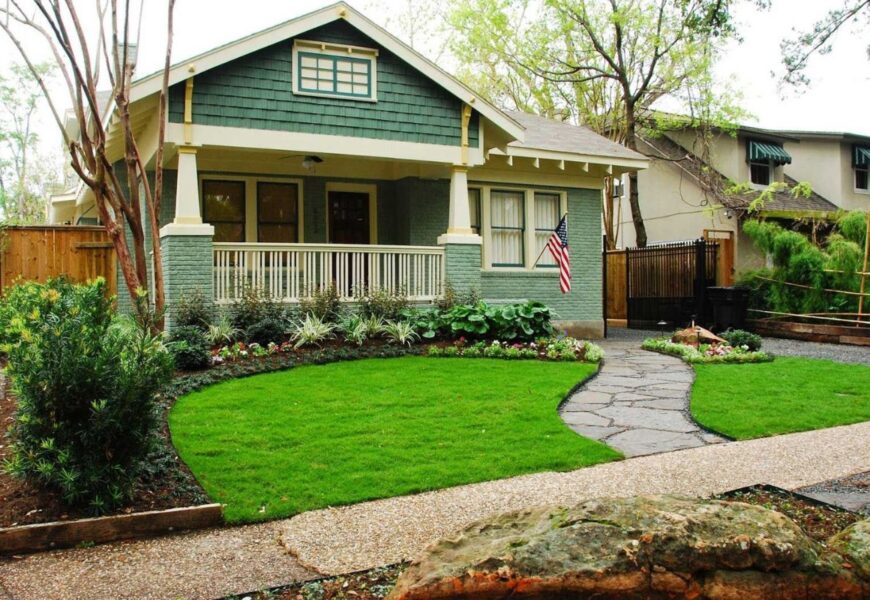 Front Lawn Cheap Simple Front Yard Landscaping Ideas