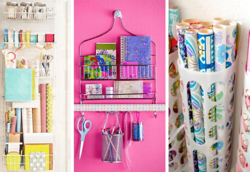 how to store wrapping paper