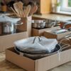 how to pack pots and pans when moving
