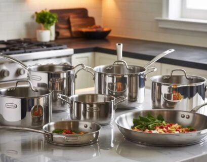 calphalon premier 8-piece tri-ply fully clad stainless steel cookware set