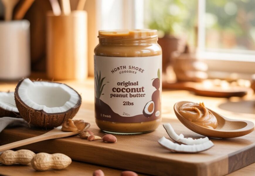 north shore goodies original coconut peanut butter 2lbs