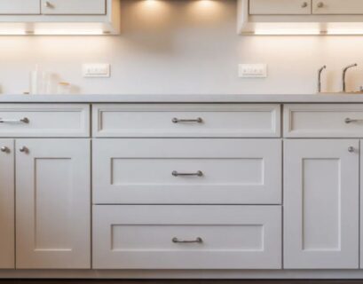 where to place pulls on shaker cabinets