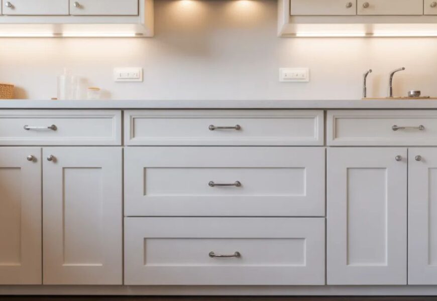 where to place pulls on shaker cabinets